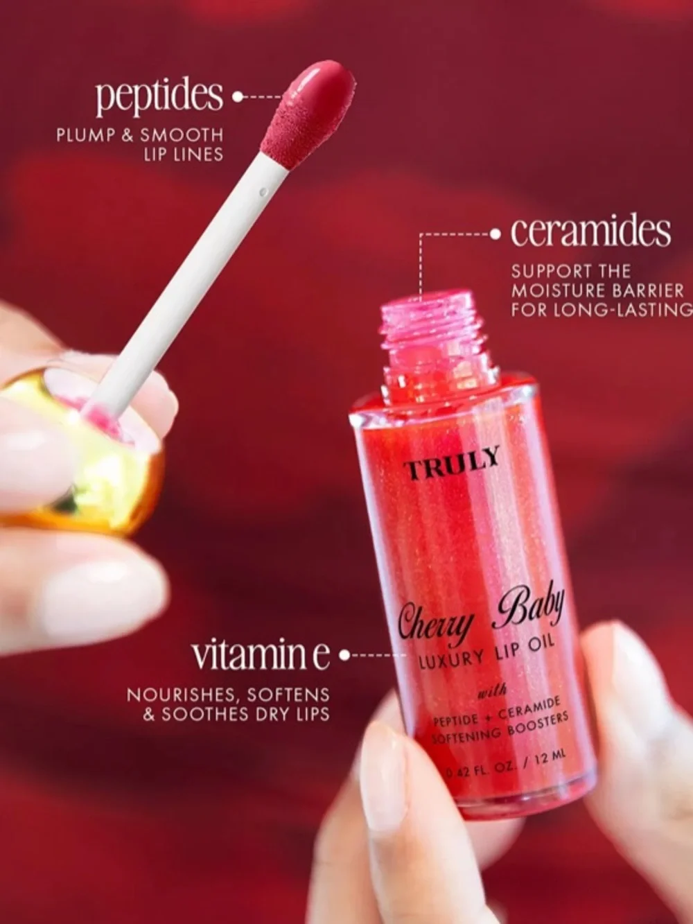 💎 Truly Cherry Baby Luxury Lip Oil Full-Size New Sealed